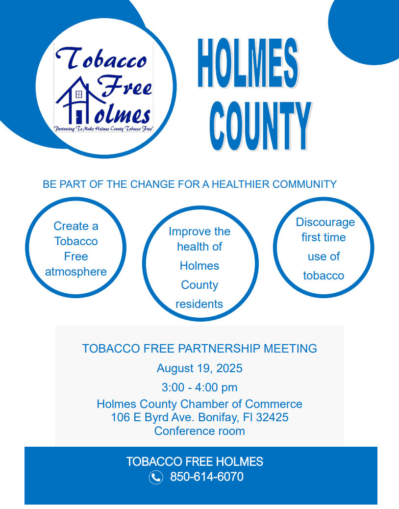 Tobacco Free Flyer for August 19th 2025